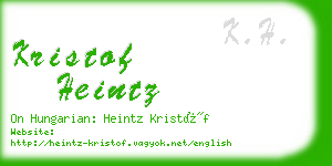 kristof heintz business card